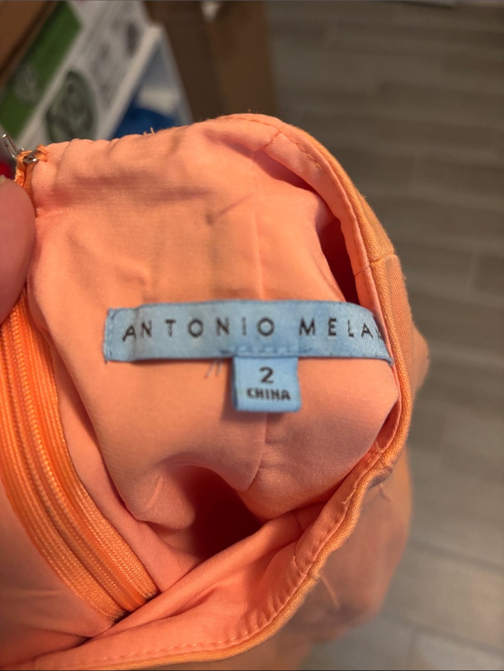 ANTONIO MELANI Coral-Peach Dress Top